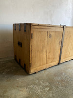 Large Antique English Shipping Cupboard with Iron Hardware c.1870