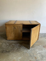 Large Antique English Shipping Cupboard with Iron Hardware c.1870