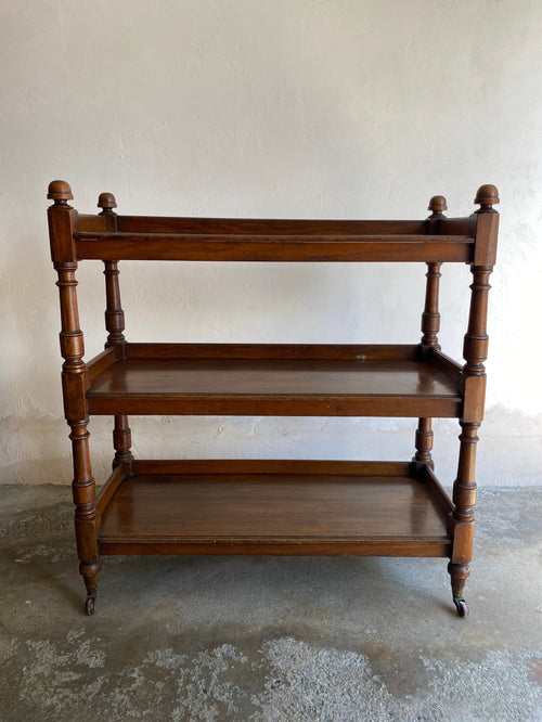 Victorian Oak English Buffet Cart on Castors