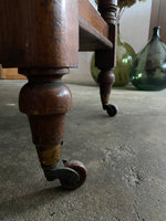 Victorian Oak English Buffet Cart on Castors