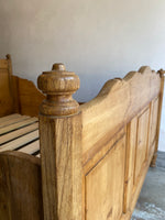 Full Size Antique Pine Sleigh Bed c. 1900