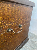 English Faux Grain Antique Pine Box c. 1880