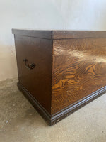 English Faux Grain Antique Pine Box c. 1880