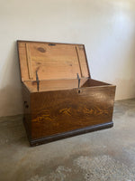 English Faux Grain Antique Pine Box c. 1880