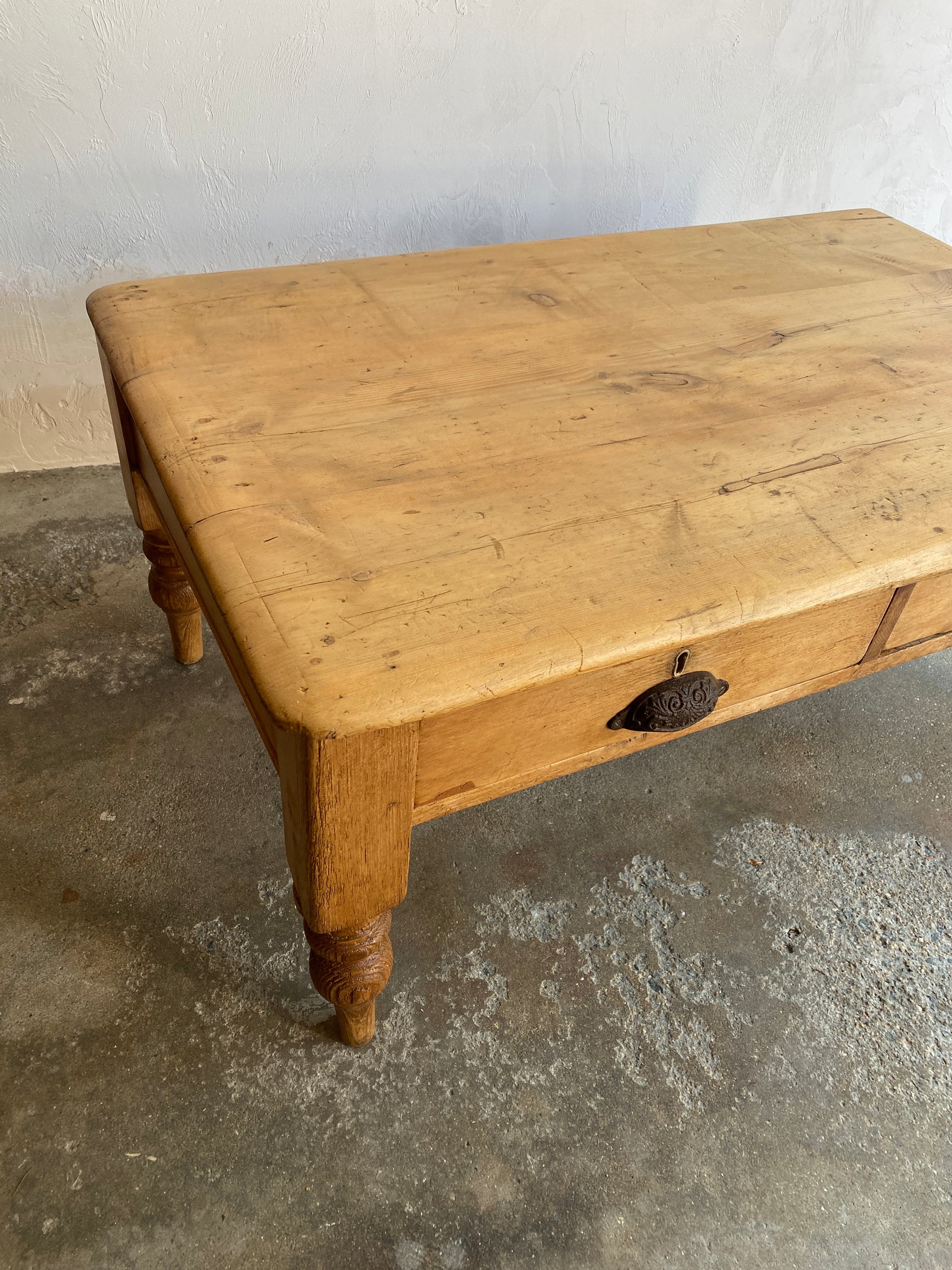Antique Pine English Coffee Table c. 1880
