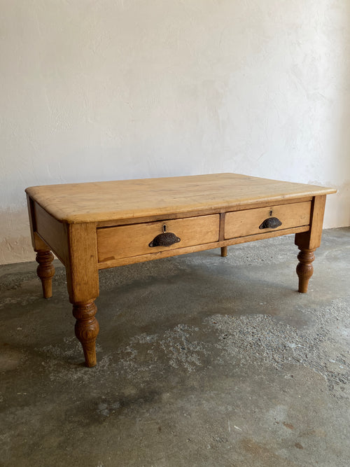 Antique Pine English Coffee Table c. 1880