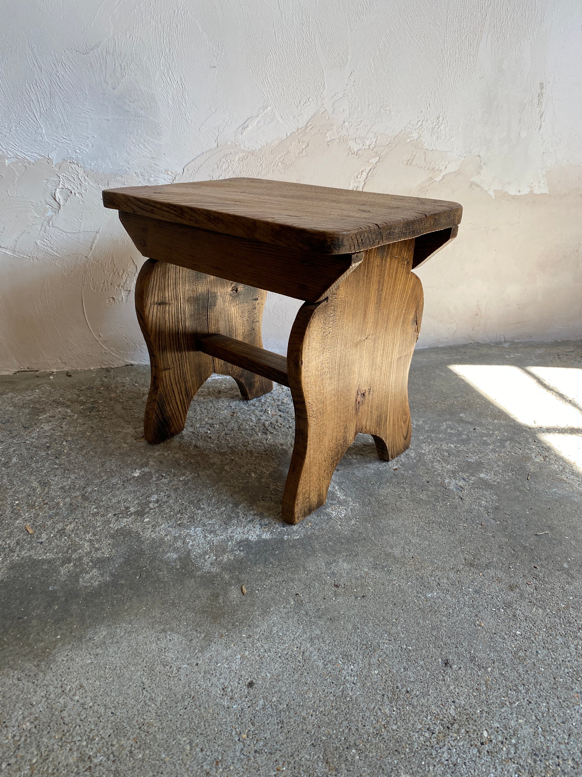 Antique Oak English Footstool c. 1900