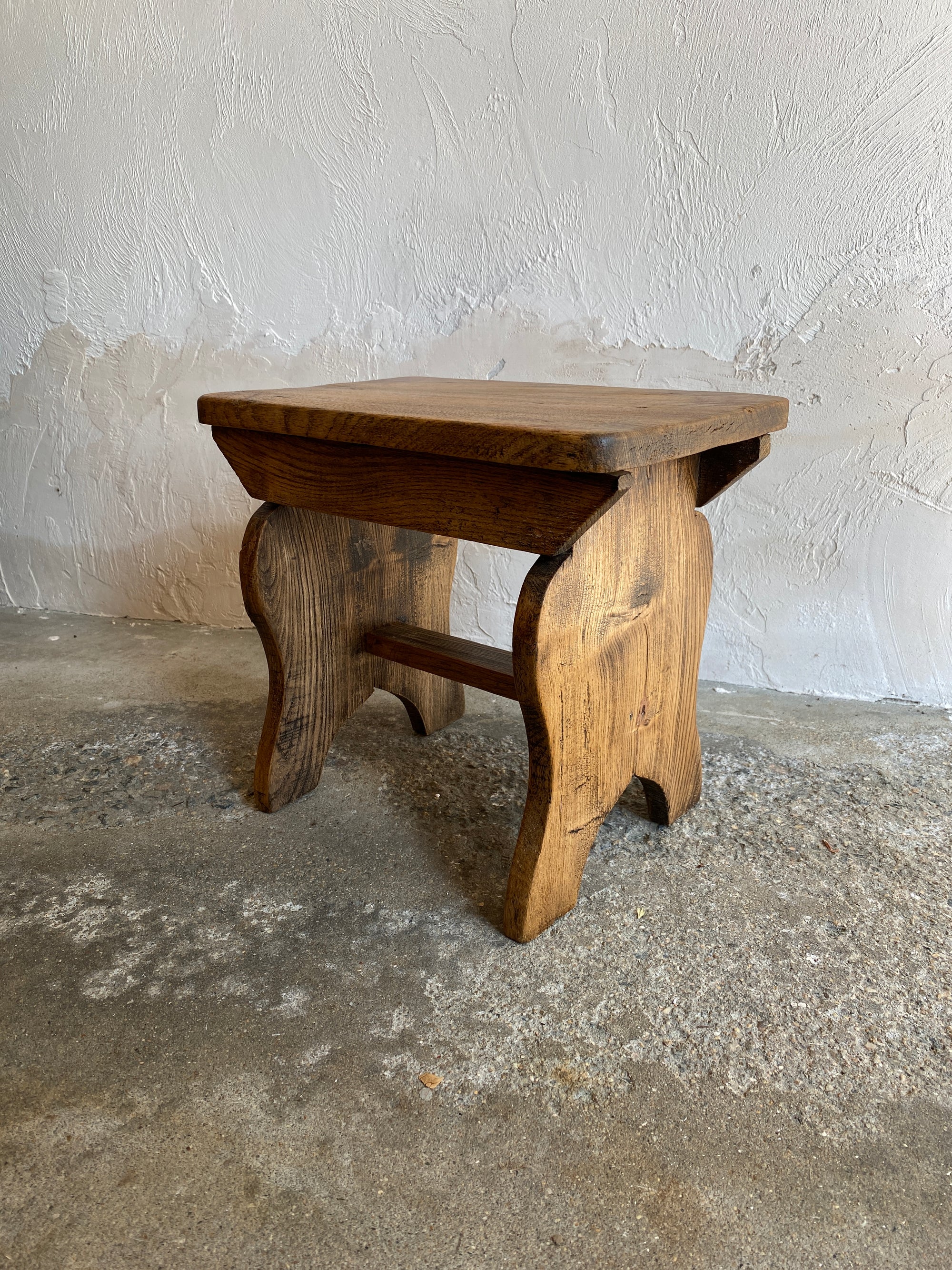 Antique Oak English Footstool c. 1900