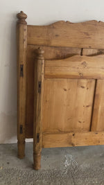 Full Size Antique Pine Sleigh Bed c. 1900