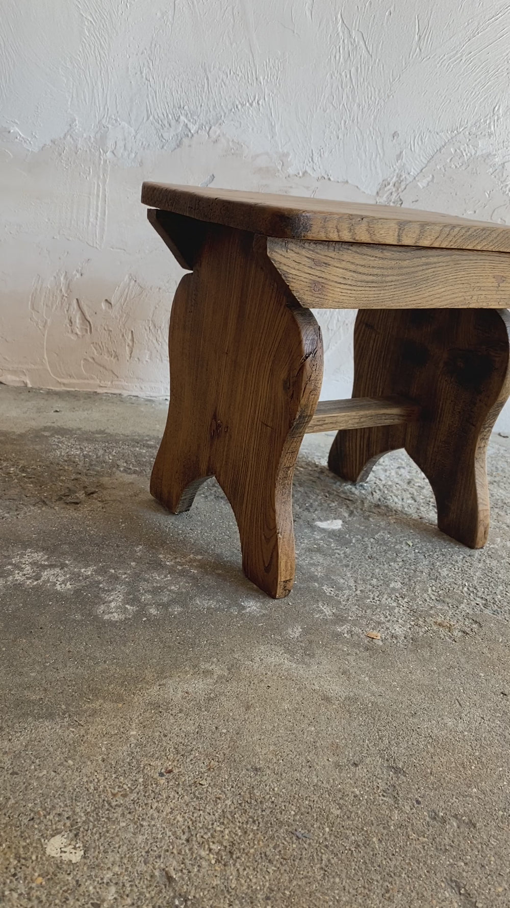 Antique Oak English Footstool c. 1900