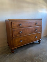 Antique Victorian Chest of Drawers with Original Painted Lines