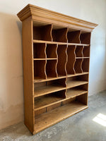 Large 19th Century Pine Pigeon Hole Shelving