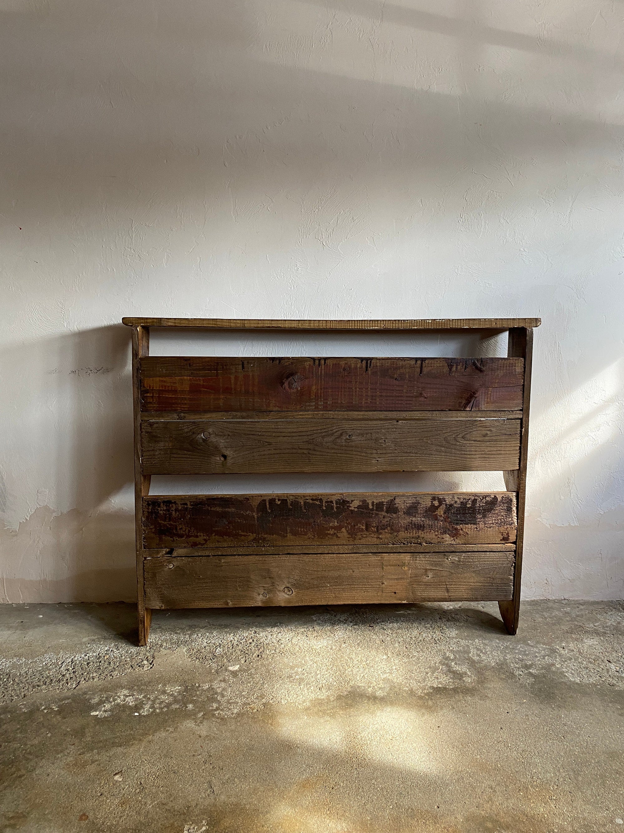 Large Antique Pine Wall Shelf