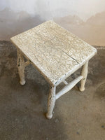 Antique Elm Painted Stool Circa 1900