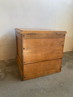Antique Oak Box with Faux Drawers