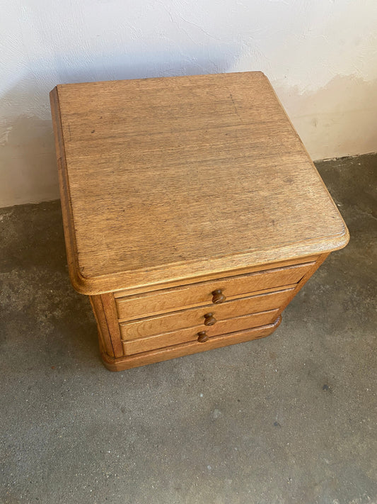 Antique Oak Box with Faux Drawers