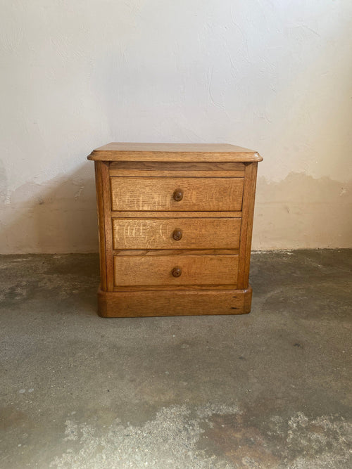 Antique Oak Box with Faux Drawers