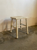 Antique Elm Painted Stool Circa 1900